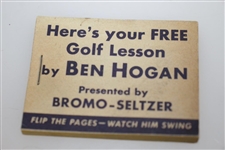 1950's Ben Hogan 'Here's Your Free Golf Lesson' Magic-Eye Movie Flip Book