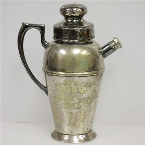 1932 Amateur Public Links at City View Golf Club Medalist Decanter Trophy w/ Stopper