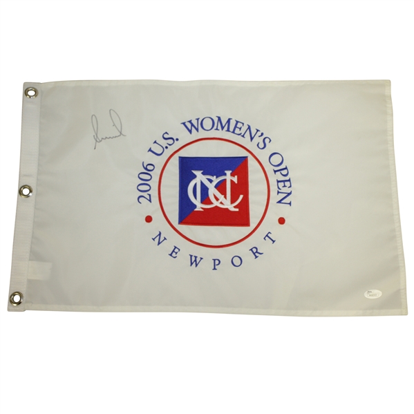 Annika Sorenstam Signed 2006 US Womens Open Newport Flag JSA #AA68303