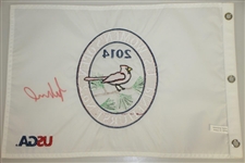 Michelle Wie Signed 2014 US Women's Open at Pinehurst Embroidered Flag JSA ALOA
