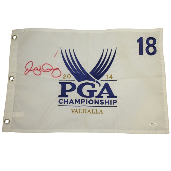 Rory McIlroy Signed 2014 PGA Championship at Valhalla Embroidered Flag JSA #N37156