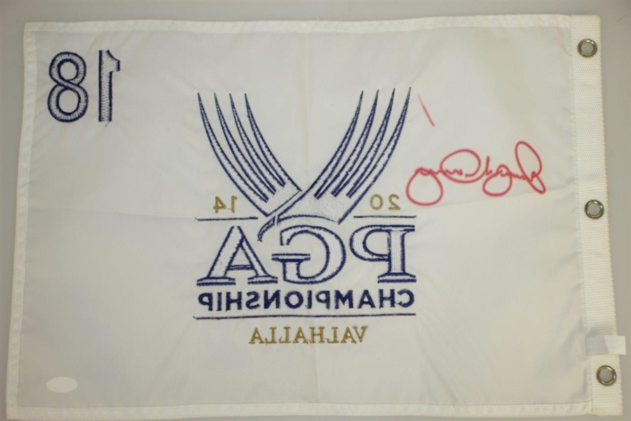 Rory McIlroy Signed 2014 PGA Championship at Valhalla Embroidered Flag JSA #N37156