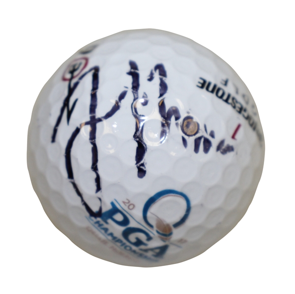 Justin Thomas Signed 2017 PGA Championship at Quail Hollow Logo Ball JSA #S97268