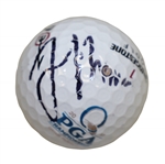 Justin Thomas Signed 2017 PGA Championship at Quail Hollow Logo Ball JSA #S97268