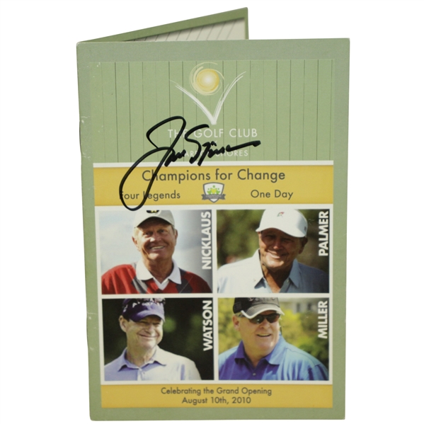 Jack Nicklaus Signed Golf Club at Harbor Shores Scorecard JSA #AA10867