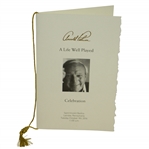 Arnold Palmer Memorial A Life Well Played Funeral Service Program with Original String