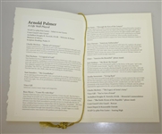 Arnold Palmer Memorial 'A Life Well Played' Funeral Service Program with Original String