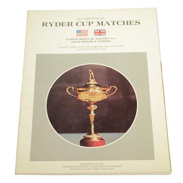 1975 Ryder Cup at Laurel Valley Golf Club Program