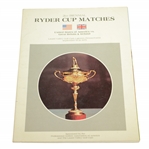 1975 Ryder Cup at Laurel Valley Golf Club Program