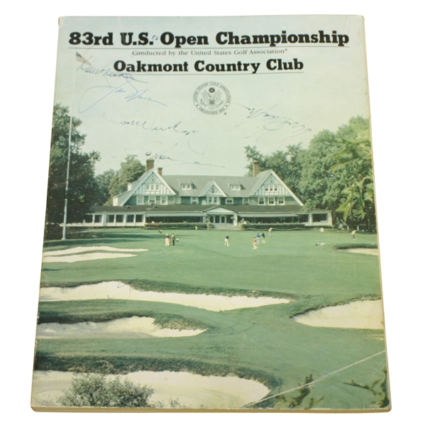 Jack Nicklaus Signed 1983 US Open at Oakmont CC Program w/ Others JSA ALOA