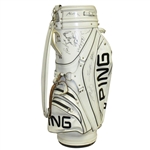Arnold Palmer, Jack Nicklaus & Gary Player Signed Ping Bag w/ Others JSA ALOA