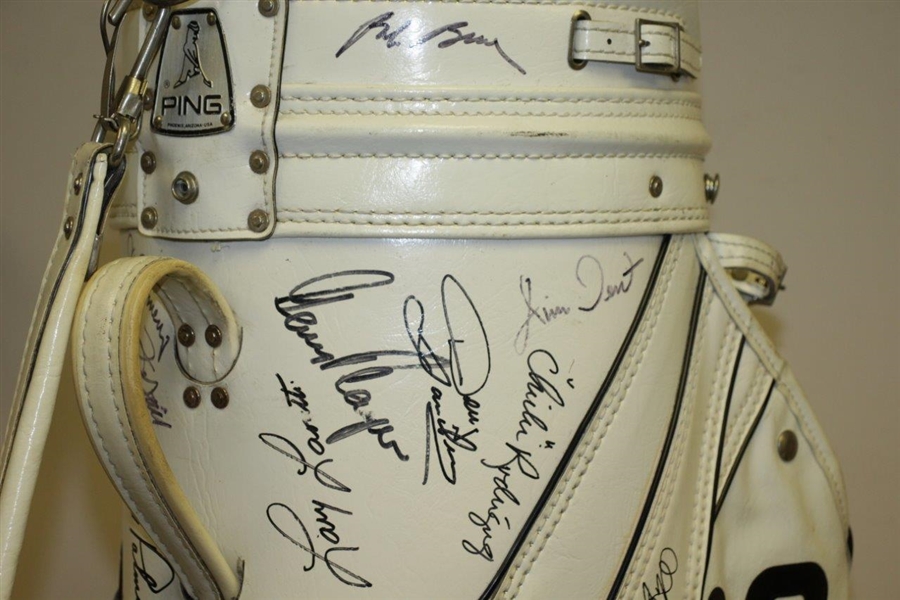 Arnold Palmer, Jack Nicklaus & Gary Player Signed Ping Bag w/ Others JSA ALOA