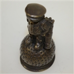 Vintage Dunlop Man Brass Bell with Original Patina