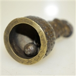 Vintage Dunlop Man Brass Bell with Original Patina