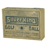 Vintage Silver King Royal Blue Dot Mesh Golf Ball Box