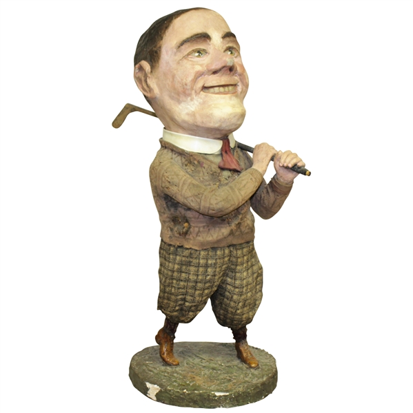 Vintage Bobby Jones Statue Hand-Crafted of Papier Mache - Impressive 2ft Tall!