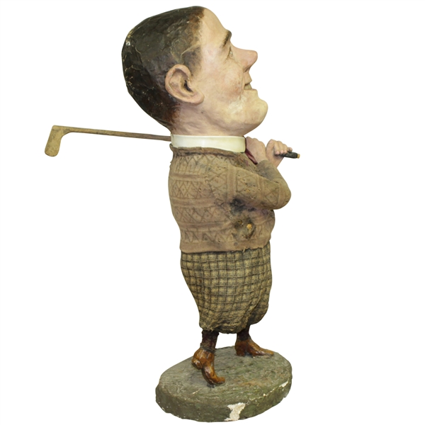 Vintage Bobby Jones Statue Hand-Crafted of Papier Mache - Impressive 2ft Tall!