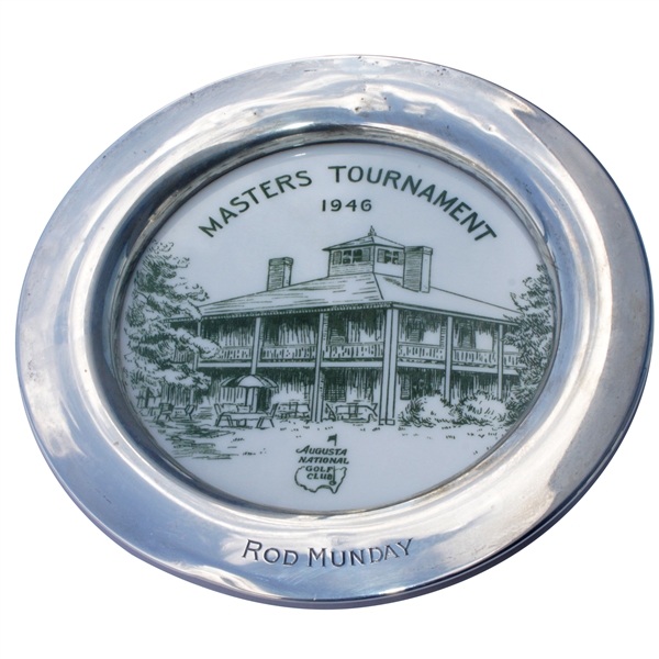 Rod Mundays 1946 Masters Tournament Contestant Plate - First Contestants Gift - Highly Collectible