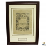 Walter Hagens Original 1893 Baptismal Certificate