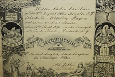 Walter Hagen's Original 1893 Baptismal Certificate