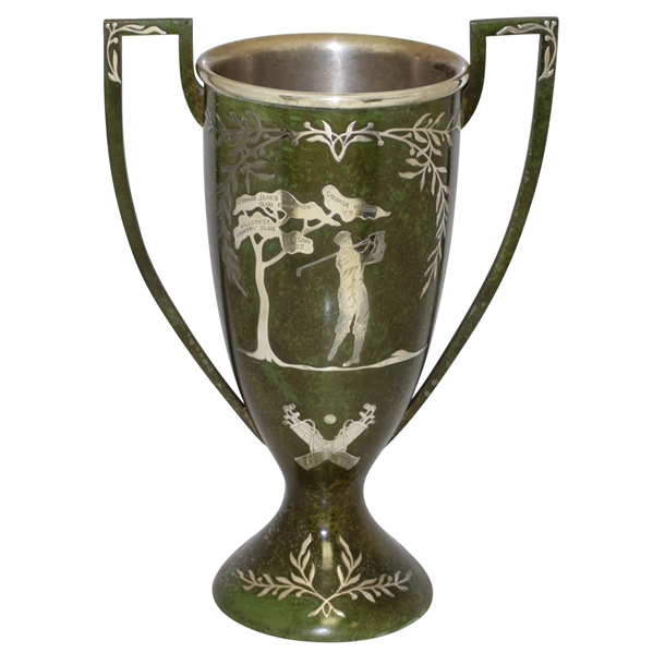 1922 Hillcrest CC Course Record Sterling on Bronze Trophy by Heintz Art