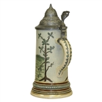 Vintage Stein w/ Detailed Depiction of Golfer Post Swing