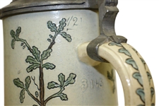 Vintage Stein w/ Detailed Depiction of Golfer Post Swing