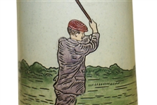 Vintage Stein w/ Detailed Depiction of Golfer Post Swing