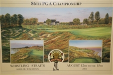 2004 PGA Championship at Whistling Straits Print Signed by Ernie Els & Artist JSA ALOA