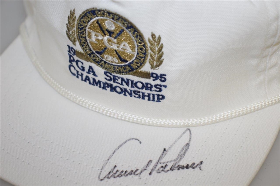 Jack Nicklaus & Arnold Palmer Signed PGA Seniors Championship Hats JSA