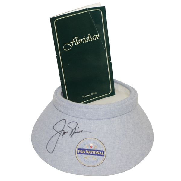 Jack Nicklaus Signed PGA National Visor w/ Floridian Yardage Book JSA