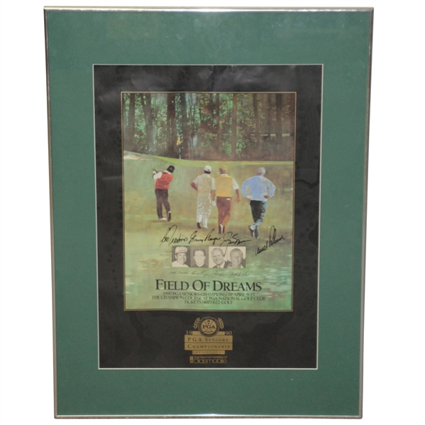 Jack Nicklaus, Arnold Palmer, Gary Player & Lee Trevino Signed PGA Poster JSA ALOA