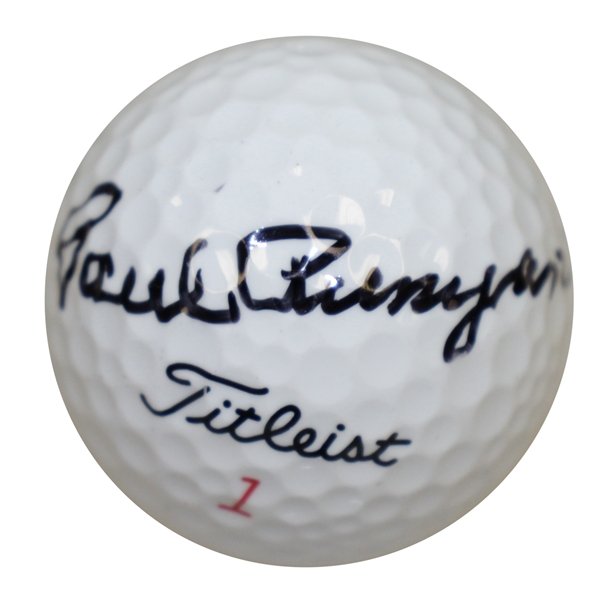 Paul Runyan Signed Titleist Logo Ball JSA ALOA