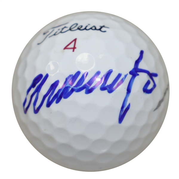 Colin Montgomerie Signed Titleist Logo Ball JSA ALOA