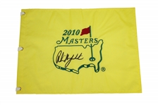 Phil Mickelson Signed 2010 Masters Embroidered Flag JSA ALOA