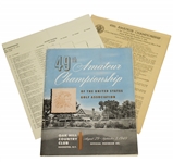 1949 US Amateur Championship at Oak Hill CC Program & Pairing Sheet - Charles Coe Winner