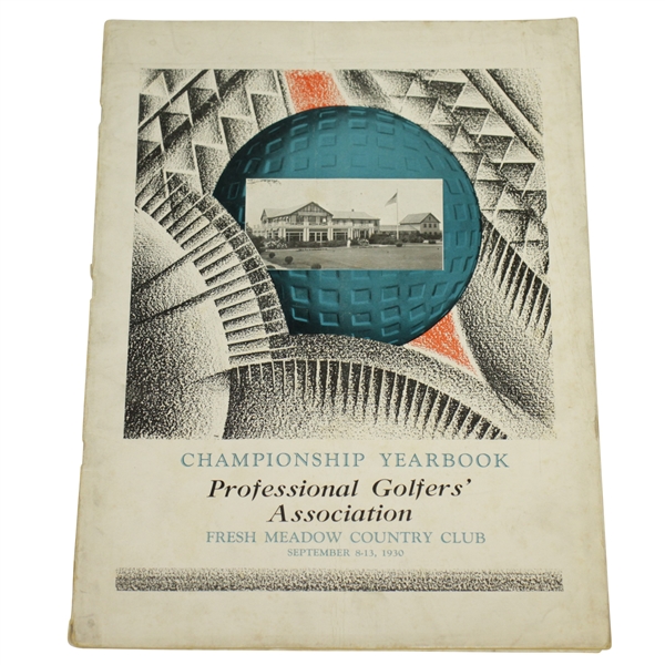1930 PGA Championship at Fresh Meadow CC Program Won by Tommy Armour - Rare