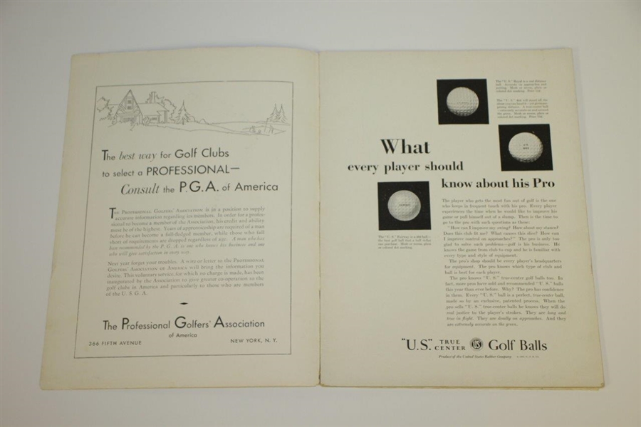 1930 PGA Championship at Fresh Meadow CC Program Won by Tommy Armour - Rare
