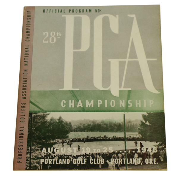 1946 PGA Championship at Portland GC Program - Ben Hogans First Major - Rare