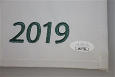 Patrick Reed Signed & Inscribed 2019 Nothern Trust Embroidered Flag JSA #EE39760