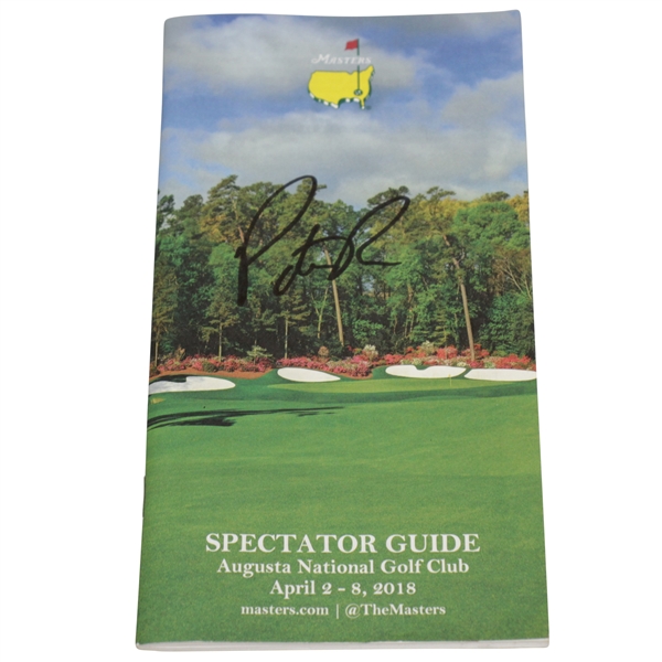 Patrick Reed Signed 2018 Masters Spectator Guide JSA ALOA