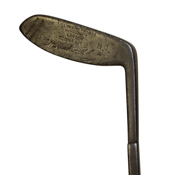 Circa 1913 Edwin Winkworth Stamped Squared Steel Shaft Putter w/ Rainbow Dot Face