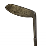 Circa 1913 Edwin Winkworth Stamped Squared Steel Shaft Putter w/ Rainbow Dot Face