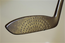Circa 1913 Edwin Winkworth Stamped Squared Steel Shaft Putter w/ Rainbow Dot Face