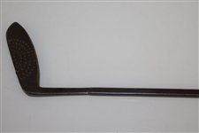 Circa 1913 Edwin Winkworth Stamped Squared Steel Shaft Putter w/ Rainbow Dot Face