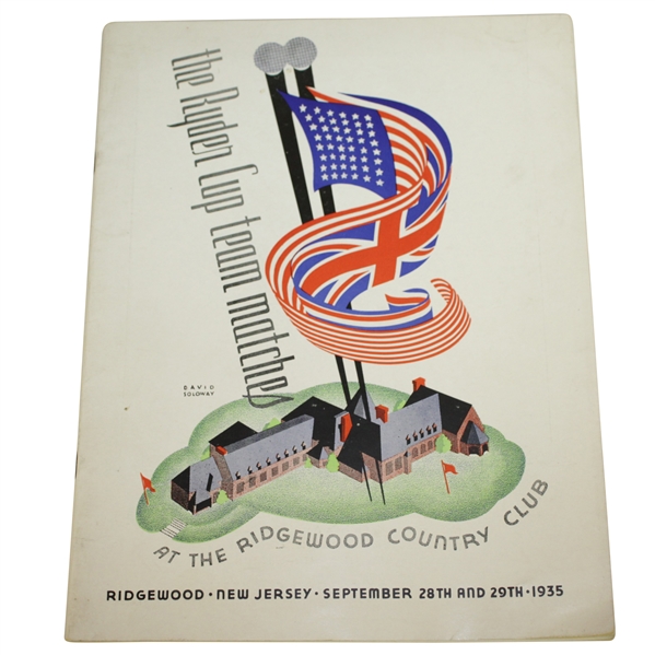 1935 Ryder Cup at Ridgewood CC Program (Hagen Captain) - Top Condition, Toughie 