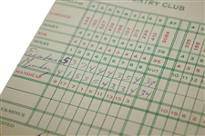 Dwight D Eisenhower Signed & Used Gettysburg CC Scorecard w/ Munday Hole-In-One JSA ALOA