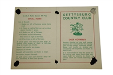 Dwight D Eisenhower Signed & Used Gettysburg CC Scorecard w/ Munday Hole-In-One JSA ALOA
