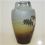 Weller Dickensware Lady Golfer Vase - Very Good Condition