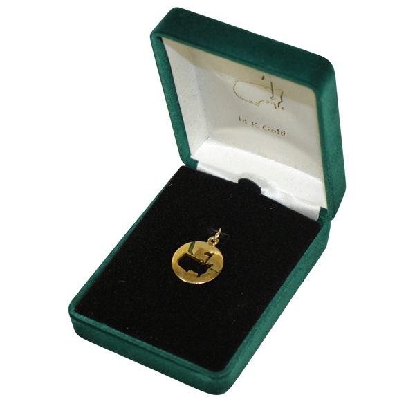 Vintage Augusta National Golf Club Members 14k Gold Medallion in Original Jewelry Box